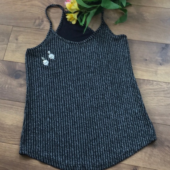 SILVER SPARKLE and BLACK KNIT TANK TOP - Picture 12 of 12